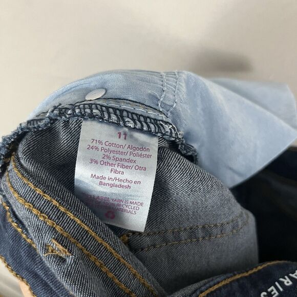 No Boundaries Womens Size 11 Denim Blue Jeans Bell Bottoms Flare Leg Distressed - Picture 6 of 7